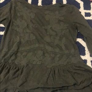 Olive green peplum top